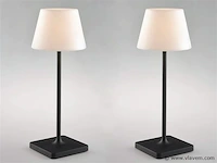 4 x led jammin oplaadbare tafellampen zwart/wit