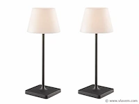 4 x led jammin oplaadbare tafellampen zwart/wit - afbeelding 4 van  10