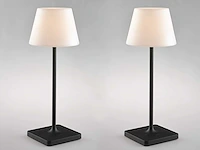 4 x led jammin oplaadbare tafellampen zwart/wit