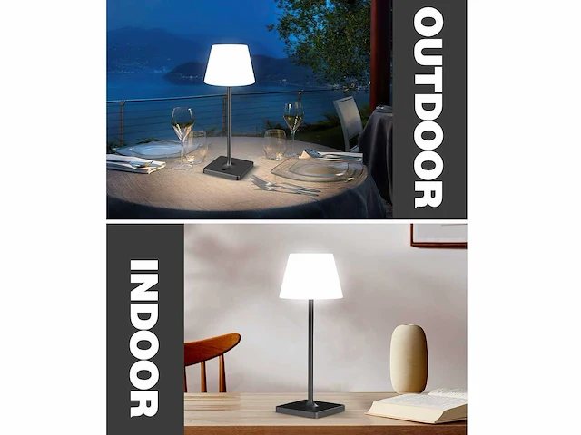 4 x led jammin oplaadbare tafellampen zwart/wit - afbeelding 2 van  9
