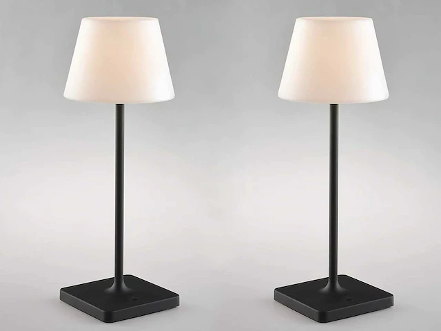 4 x led jammin oplaadbare tafellampen zwart/wit - afbeelding 5 van  9