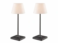 4 x led jammin oplaadbare tafellampen zwart/wit