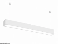 4 x led lineaire hanglamp 60w – 3cct instelbaar - wit – fortis-60 3cct - afbeelding 3 van  6