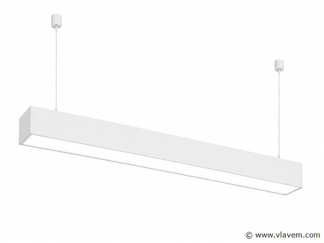 4 x led lineaire hanglamp 60w – 3cct instelbaar - wit – fortis-60 3cct - afbeelding 2 van  5