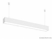 4 x led lineaire hanglamp 60w – 3cct instelbaar - wit – fortis-60 3cct - afbeelding 2 van  5