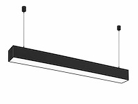 4 x led lineaire hanglamp 60w – 3cct instelbaar - zwart – fortis-60 3cct - afbeelding 2 van  5