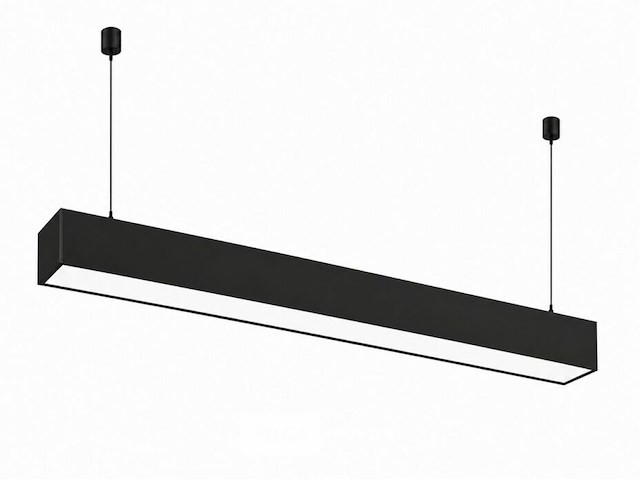 4 x led lineaire hanglamp 60w – 3cct instelbaar - zwart – fortis-60 3cct - afbeelding 3 van  6
