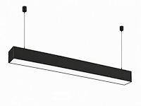 4 x led lineaire hanglamp 60w – 3cct instelbaar - zwart – fortis-60 3cct - afbeelding 3 van  6