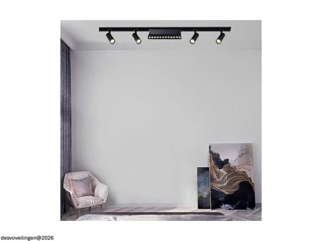 4 x led lineaire spot voor magnetische rail – 48v – 12w – 4000k neutraal wit – alfa - afbeelding 5 van  6