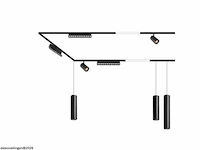 4 x led lineaire spot voor magnetische rail – 48v – 12w – 4000k neutraal wit – alfa - afbeelding 6 van  6