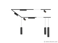 4 x led lineaire spot voor magnetische rail – 48v – 12w – 4000k neutraal wit – alfa - afbeelding 5 van  5
