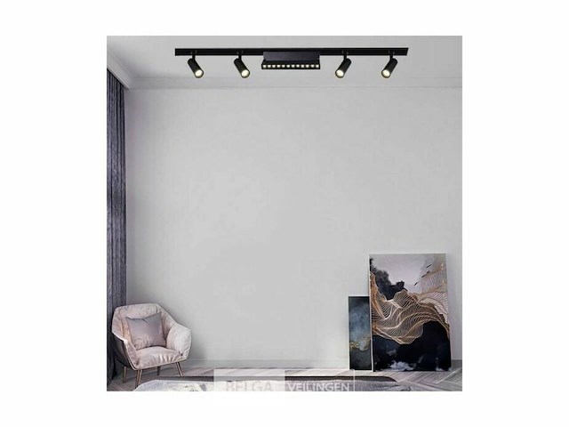 4 x led lineaire spot voor magnetische rail – 48v – 12w – 4000k neutraal wit – alfa - afbeelding 5 van  6