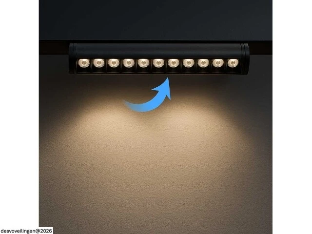 4 x led lineaire spot voor magnetische rail – 48v – 18w – 4000k neutraal wit – alfa - afbeelding 2 van  6