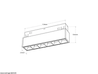 4 x led lineaire spot voor magnetische rail – 48v – 6w – 4000k neutraal wit – libra - afbeelding 4 van  5