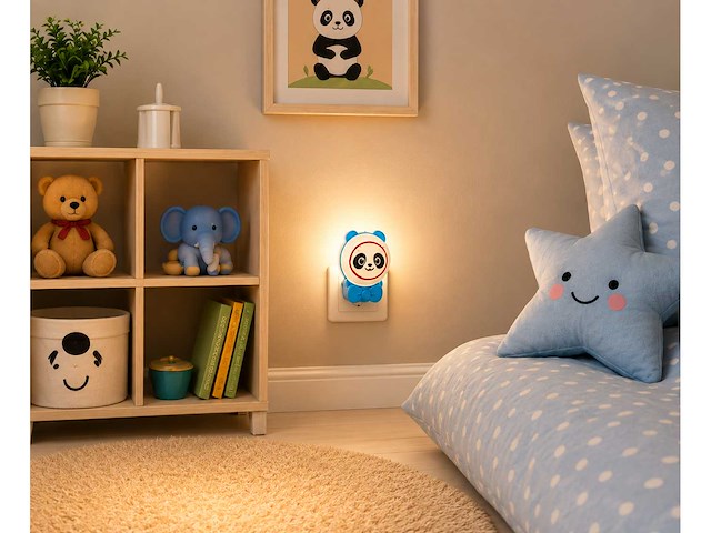 4 x led nachtlamp 1w – 2cct instelbaar - panda design – ip20 – andy 2cct - afbeelding 9 van  15