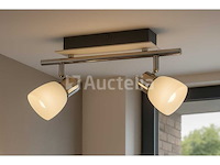 4 x led plafondlamp – 2 spots – 2 x 4w – 4000k neutraal wit – zilver – hl7192l - afbeelding 2 van  4