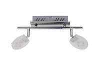 4 x led plafondlamp – 2 spots – 2 x 5w – 4000k neutraal wit – zilver – hl7162l - afbeelding 4 van  4