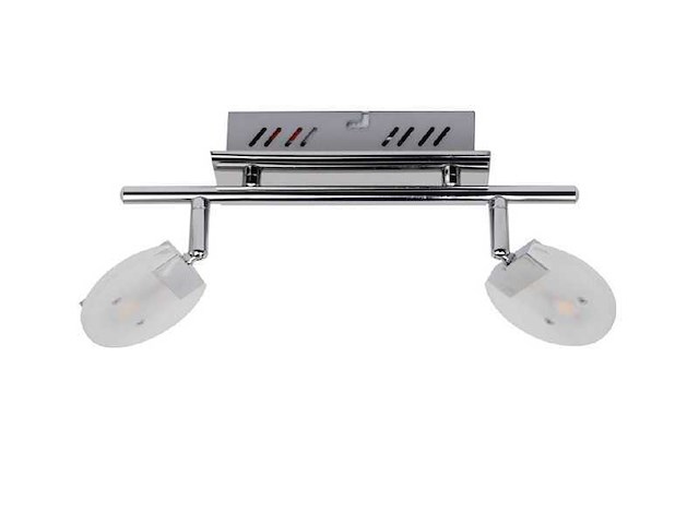 4 x led plafondlamp – 2 spots – 2 x 5w – 4000k neutraal wit – zilver – hl7162l - afbeelding 2 van  4