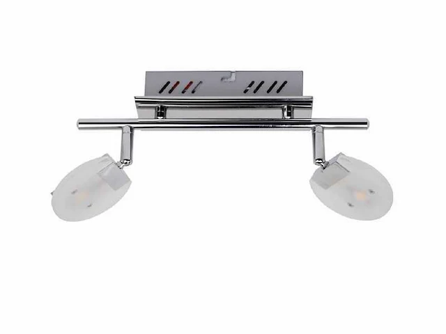 4 x led plafondlamp – 2 spots – 2 x 5w – 4000k neutraal wit – zilver – hl7162l - afbeelding 4 van  4