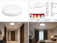 4 x led plafondlamp 32w – 3cct verstelbaar - wit – ip20 – hazel-32 3cct - afbeelding 3 van  5