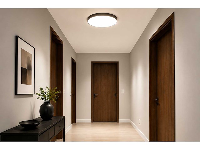 4 x led plafondlamp 32w – 3cct verstelbaar - zwart – ip20 – hazel-32 3cct - afbeelding 3 van  5