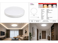 4 x led plafondlamp 40w – 3cct verstelbaar - wit – ip20 – hazel-40 3cct - afbeelding 3 van  5