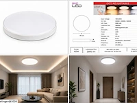 4 x led plafondlamp 40w – 3cct verstelbaar - wit – ip20 – hazel-40 3cct - afbeelding 6 van  6