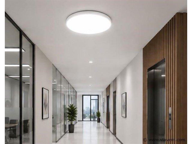 4 x led plafondlamp 40w – 3cct verstelbaar - wit – ip20 – hazel-40 3cct - afbeelding 1 van  5