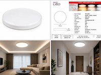 4 x led plafondlamp 40w – 3cct verstelbaar - wit – ip20 – hazel-40 3cct - afbeelding 5 van  5
