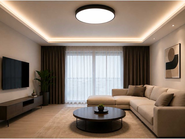 4 x led plafondlamp 40w – 3cct verstelbaar - zwart – ip20 – hazel-40 3cct - afbeelding 3 van  5