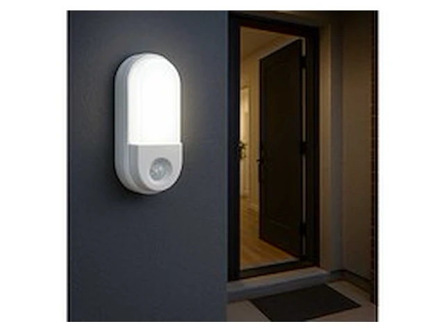 4 x led plafondlamp met sensor – ovaal – 15w – 6500k koud wit - afbeelding 1 van  4