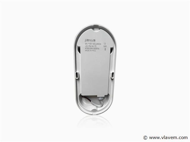 4 x led plafondlamp met sensor – ovaal – 15w – 6500k koud wit - afbeelding 2 van  3
