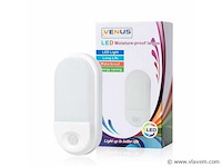 4 x led plafondlamp met sensor – ovaal – 15w – 6500k koud wit - afbeelding 3 van  3