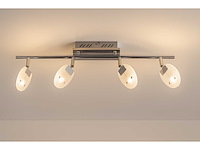 4 x led plafondspot – 4 spots – 4 x 5w – 4000k neutraal wit – zilver – hl7164l - afbeelding 1 van  4