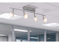 4 x led plafondspot – 4 spots – 4 x 5w – 4000k neutraal wit – zilver – hl7164l - afbeelding 2 van  4