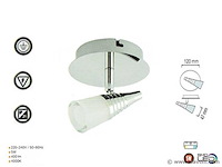 4 x led plafondspot 5w – 4000k neutraal wit – zilver – di02 - afbeelding 4 van  4