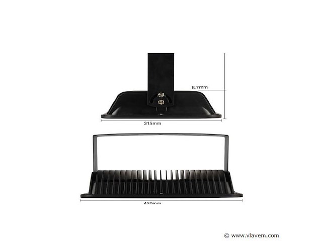 4 x led schijnwerper 300w – 6500kkoud wit – ip65 waterdicht - afbeelding 4 van  5