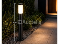 4 x led tuinlamp – e27 – ip44 – zwart – 80cm – buitenverlichting – kavak-5 - afbeelding 3 van  5