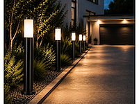 4 x led tuinlamp – e27 – ip44 – zwart – 80cm – buitenverlichting – kavak-5 - afbeelding 12 van  15