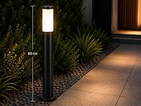4 x led tuinlamp – e27 – ip44 – zwart – 80cm – buitenverlichting – kavak-5 - afbeelding 4 van  6