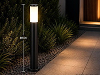 4 x led tuinlamp – e27 – ip44 – zwart – 80cm – buitenverlichting – kavak-5 - afbeelding 3 van  5