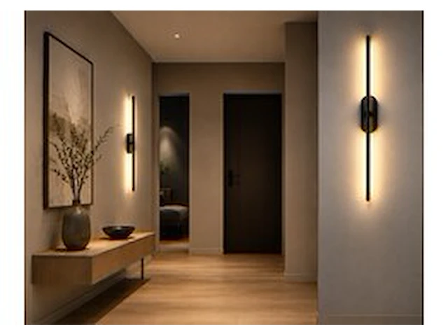 4 x led wandlamp 10w – 4200k neutraal wit - zwart – ip20 – salda-10 - afbeelding 1 van  6
