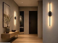 4 x led wandlamp 10w – 4200k neutraal wit - zwart – ip20 – salda-10 - afbeelding 2 van  6