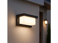 4 x led wandlamp – 12w – 3500k neutraal wit – ip54 – zwart – saw-02
