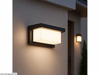4 x led wandlamp – 12w – 3500k neutraal wit – ip54 – zwart – saw-02 - afbeelding 2 van  5
