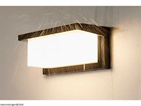 4 x led wandlamp – 12w – 3500k neutraal wit – ip54 – zwart – saw-02 - afbeelding 3 van  5