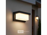 4 x led wandlamp – 12w – 3500k neutraal wit – ip54 – zwart – saw-02 - afbeelding 2 van  5