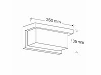 4 x led wandlamp – 12w – 3500k neutraal wit – ip54 – zwart – saw-02 - afbeelding 4 van  12