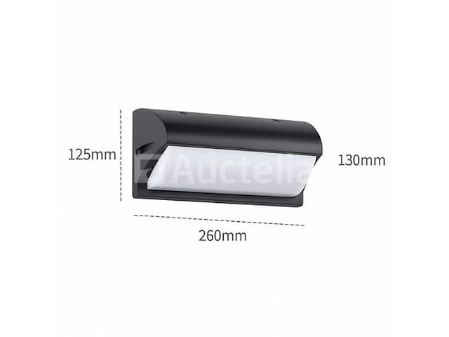 4 x led wandlamp – 12w – 3500k neutraal wit – ip54 – zwart – saw-05 - afbeelding 2 van  4