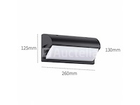 4 x led wandlamp – 12w – 3500k neutraal wit – ip54 – zwart – saw-05 - afbeelding 2 van  4